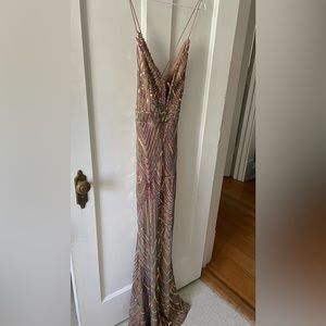 Full length sequin gown, NWT, size Medium